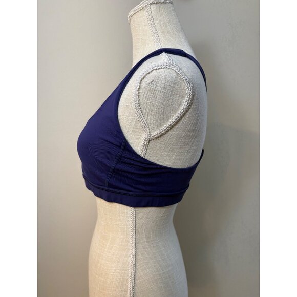 Lululemon Run Stuff Your Bra Power Mesh Emperor Blue Purple Sports Bra Cutout 10 - Picture 4 of 10